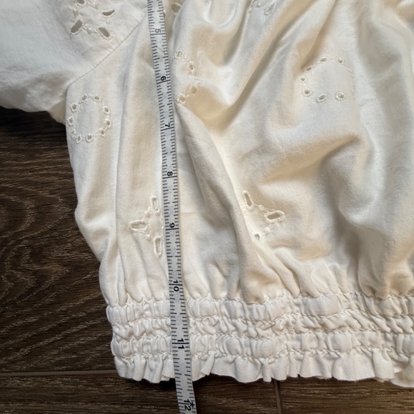 Gap Girls Cotton Puff Sleeve Top, Set of 2, Size Small, Linen, Eyelet, Summer - Picture 15 of 16